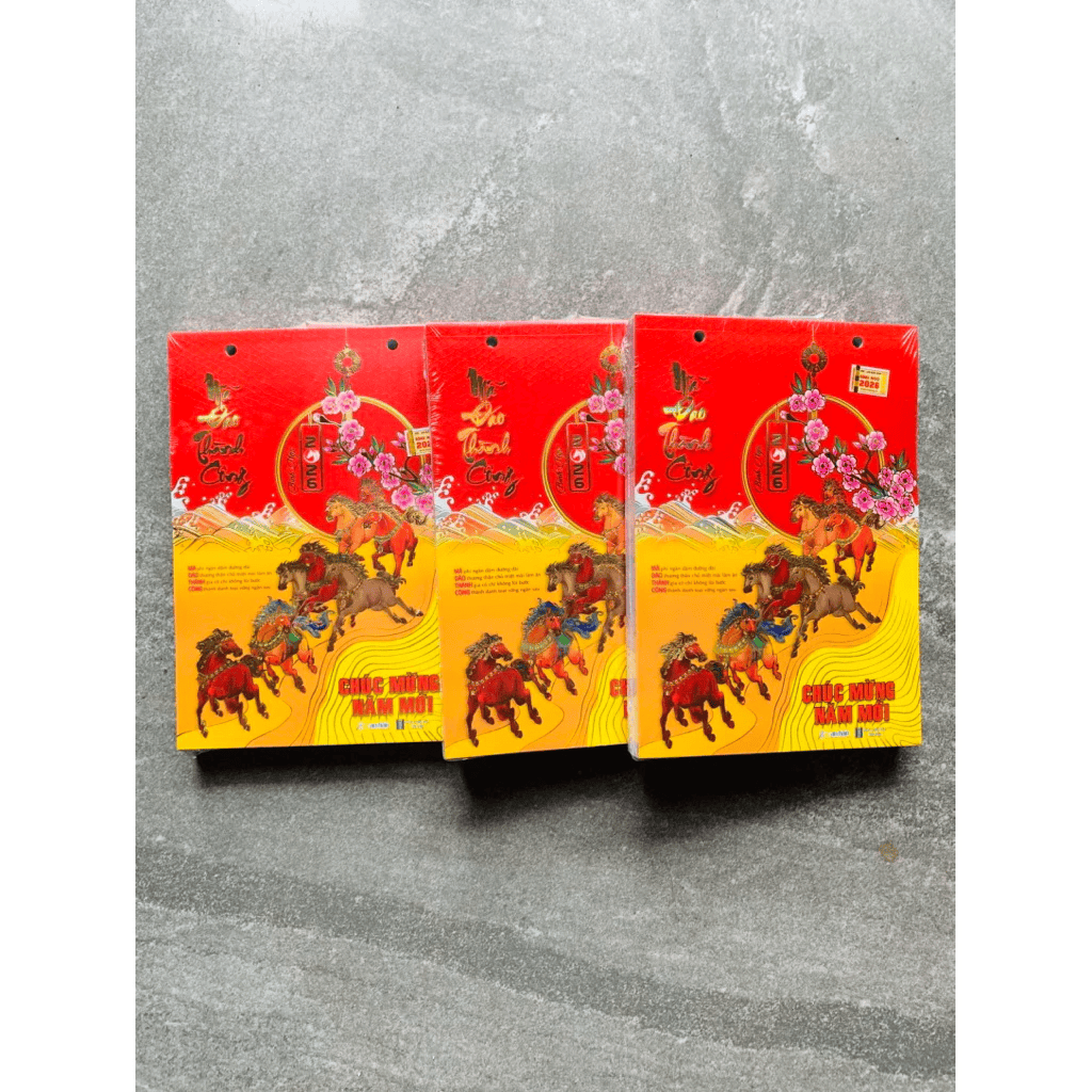 Lịch Tết 2026- Bloc đại kích thước 14,5x20,5 chủ đề Mã Đáo Thành Công