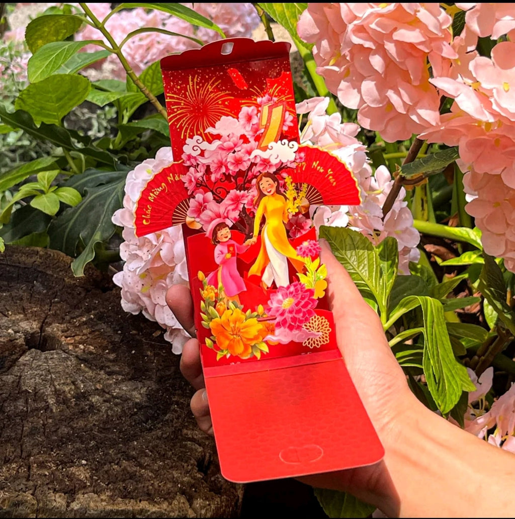 [Mới Nhất 2026] Set 6 cái Ngọ Bao Lì Xì 3D Popup – TAYTA – Độc Đáo – Tết Việt Nam