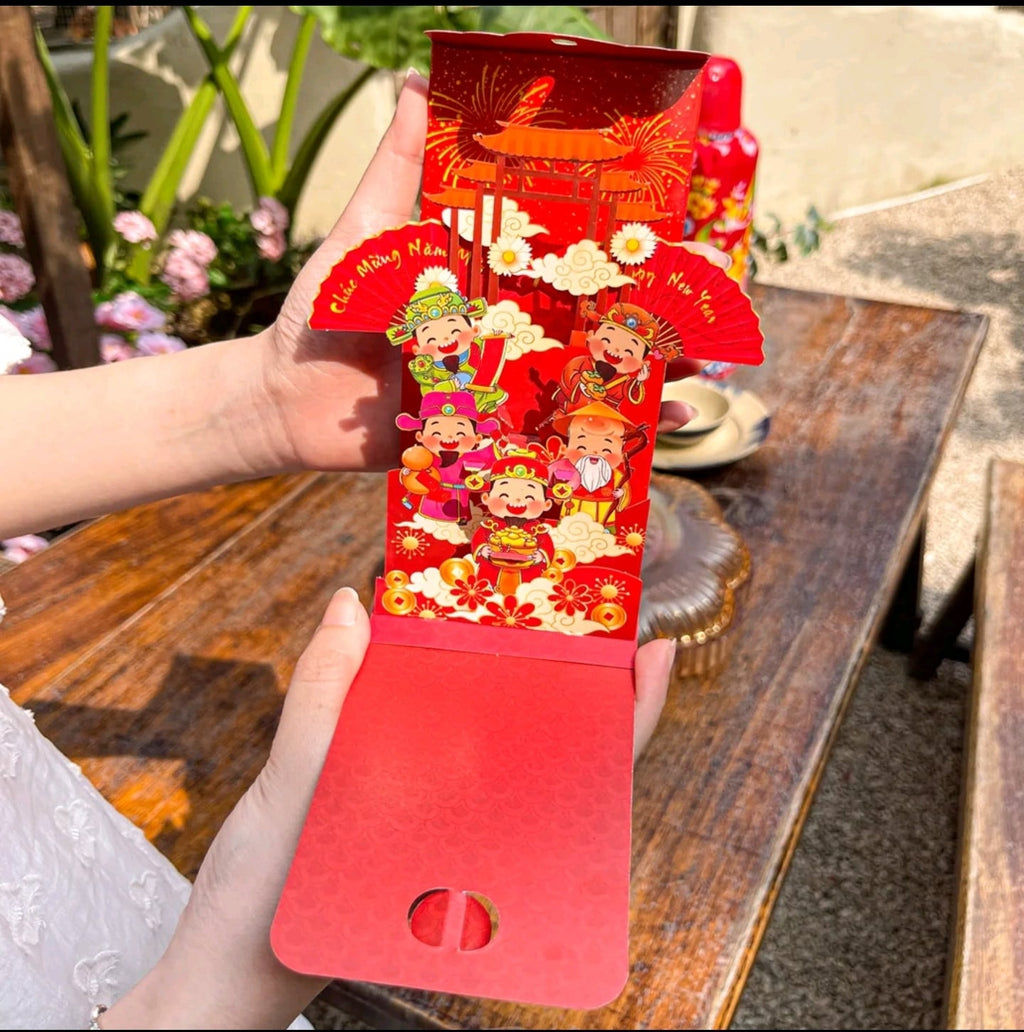 [Mới Nhất 2026] Set 6 cái Ngọ Bao Lì Xì 3D Popup – TAYTA – Độc Đáo – Tết Việt Nam