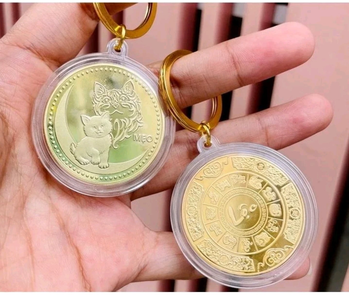 Móc khóa phong thủy xu 12 con giáp độc đáo, ý nghĩa