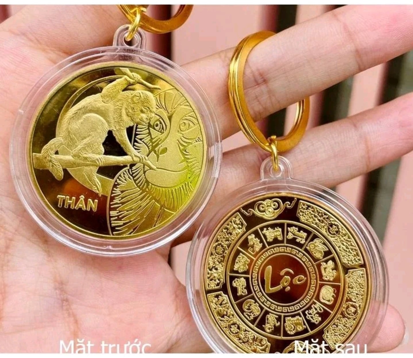 Móc khóa phong thủy xu 12 con giáp độc đáo, ý nghĩa