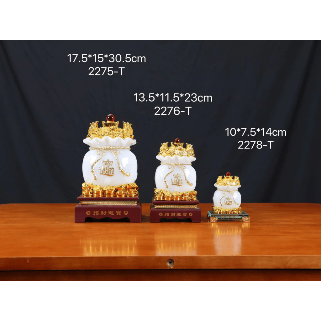 Túi Tiền Vàng Kim Bảo Tài Lộc, Túi Tiền Phong Thủy May Mắn (Đỏ, vàng, xanh, trắng)