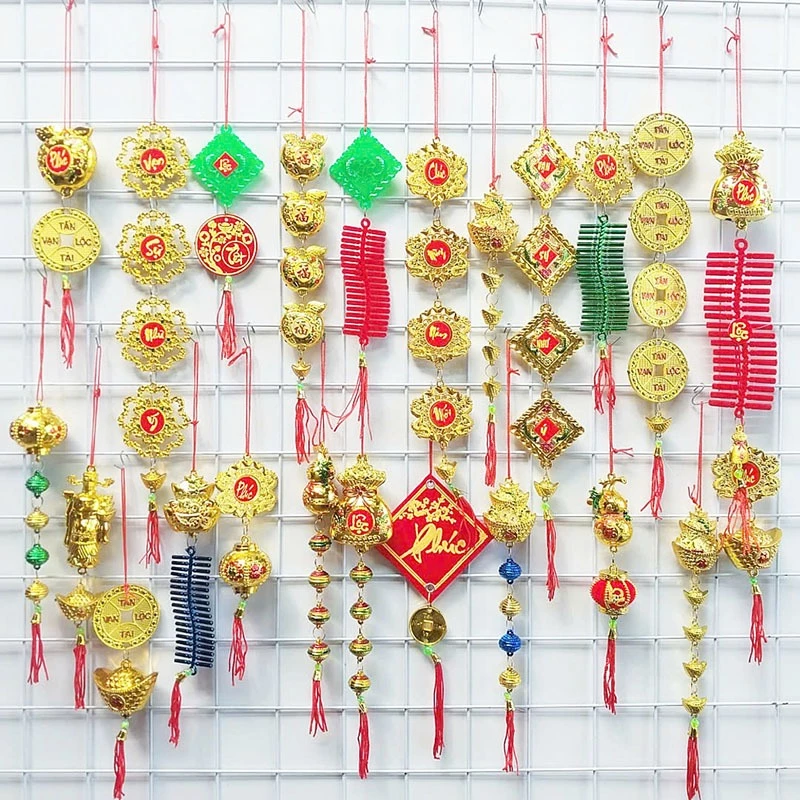 20 Dây Treo Tài Lộc Size To Vilahome, Liễn Khánh Trang Trí Nhà Cửa, Chất Vải Nhung Đỏ Tết 2026