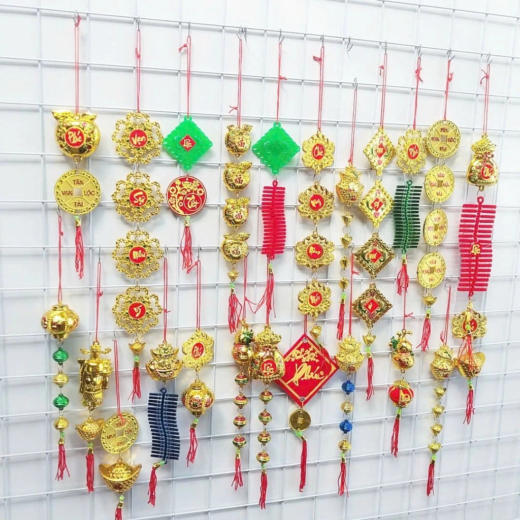 20 Dây Treo Tài Lộc Size To Vilahome, Liễn Khánh Trang Trí Nhà Cửa, Chất Vải Nhung Đỏ Tết 2026