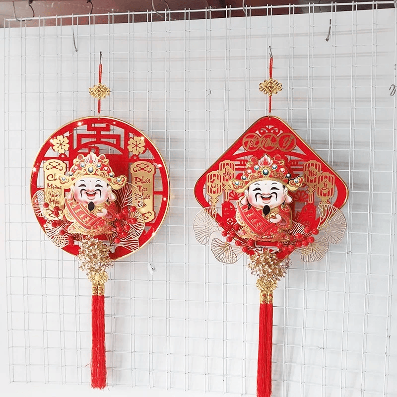 Thần Tài Lắc Hoa Vilahome, Dây Treo Thần Tài Lắc Đèn Nháy, Decor Tết,Trang Trí Đón Xuân 2026