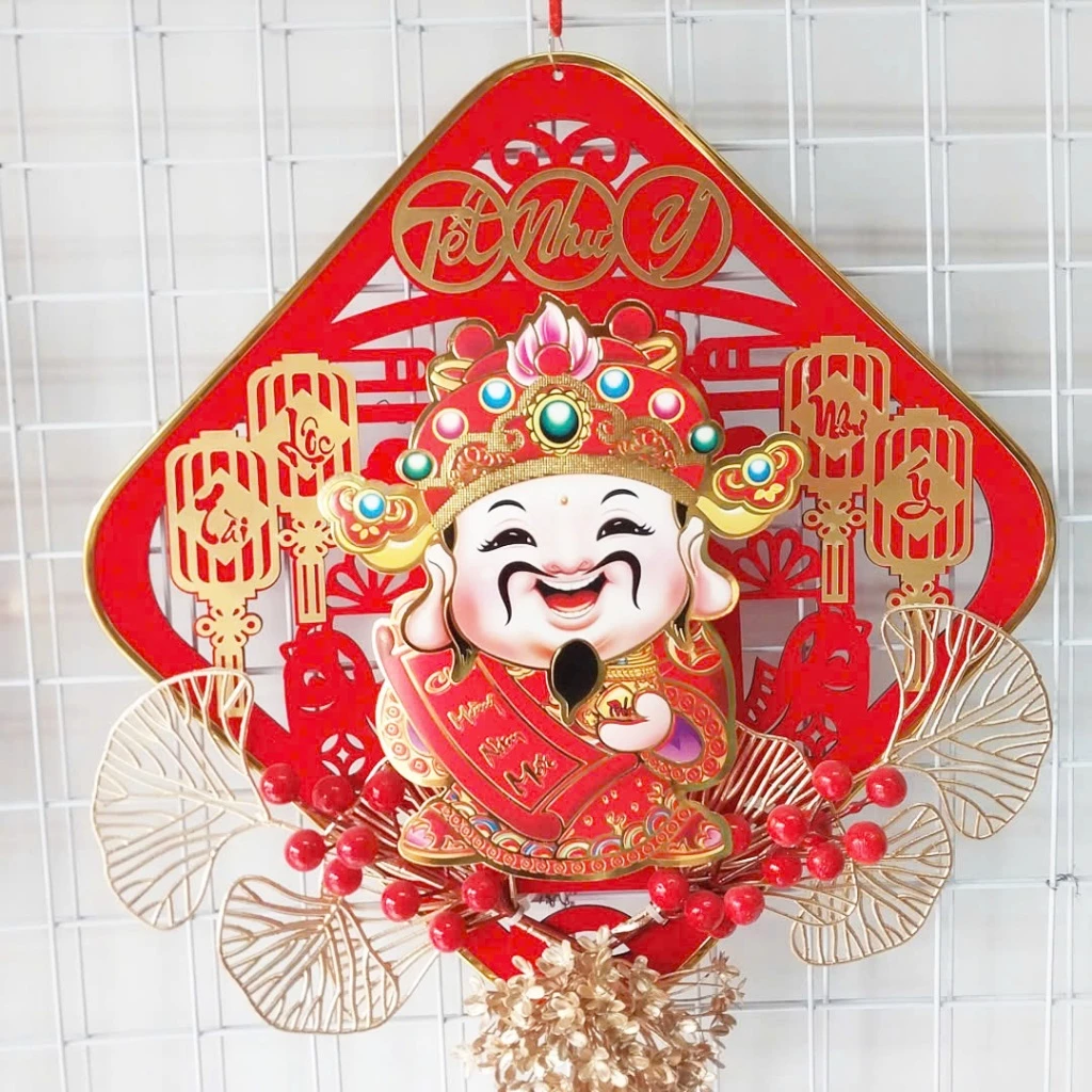 Thần Tài Lắc Hoa Vilahome, Dây Treo Thần Tài Lắc Đèn Nháy, Decor Tết,Trang Trí Đón Xuân 2026