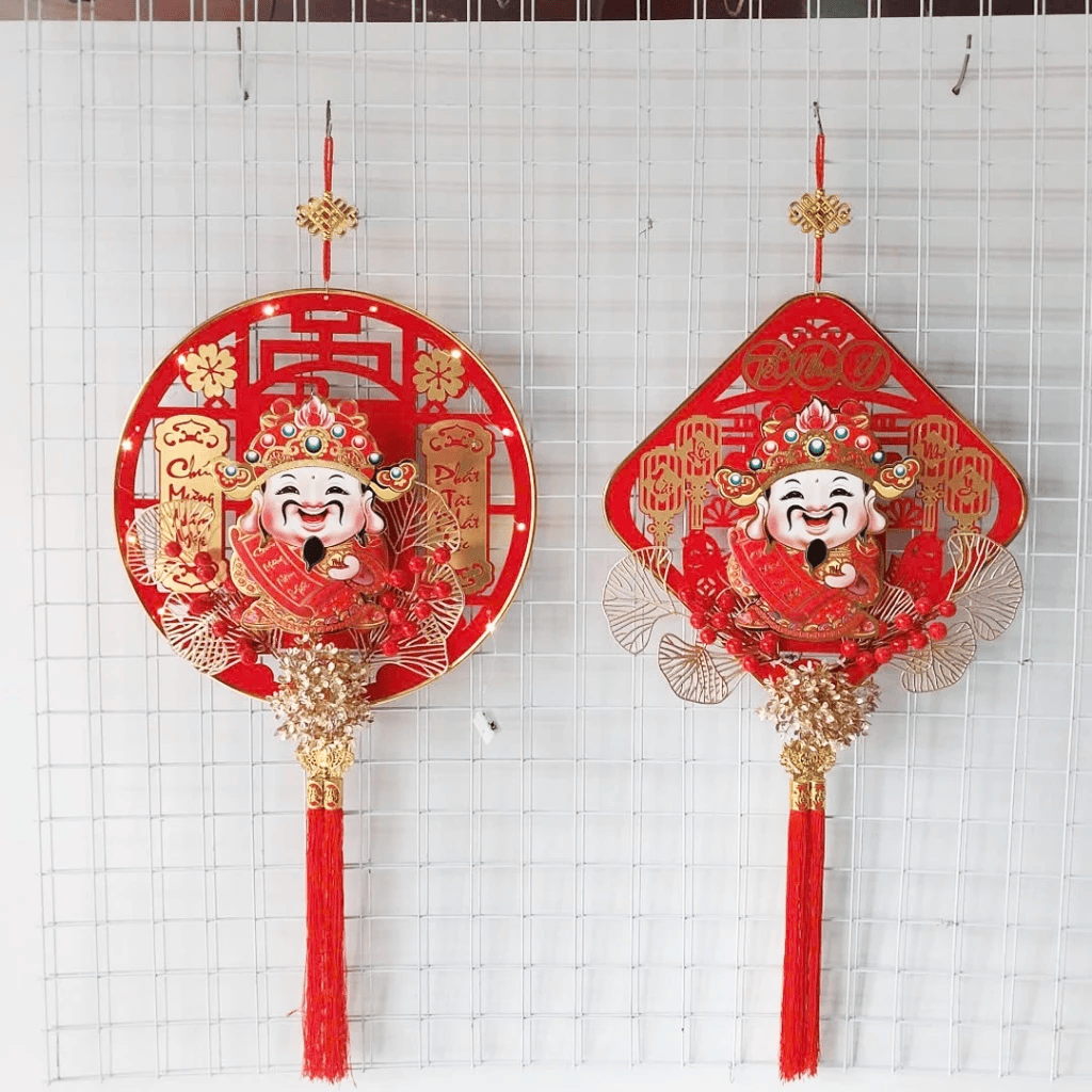 Thần Tài Lắc Hoa Vilahome, Dây Treo Thần Tài Lắc Đèn Nháy, Decor Tết,Trang Trí Đón Xuân 2026