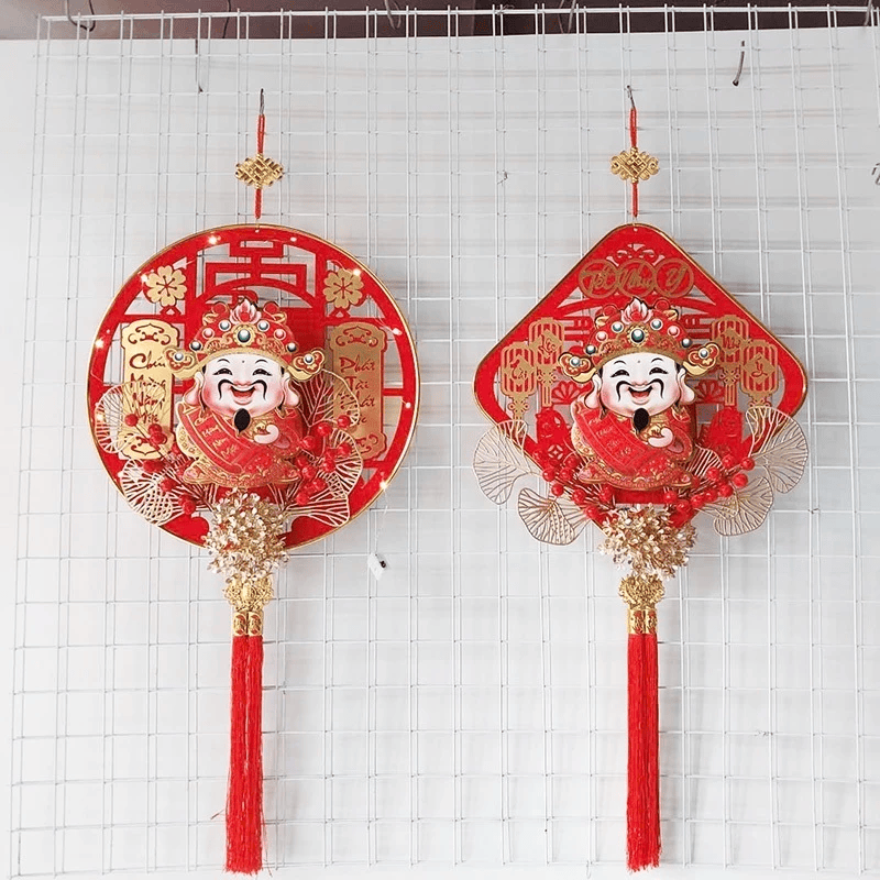 Thần Tài Lắc Hoa Vilahome, Dây Treo Thần Tài Lắc Đèn Nháy, Decor Tết,Trang Trí Đón Xuân 2026