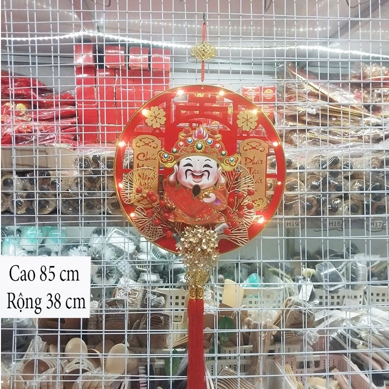 Thần Tài Lắc Hoa Vilahome, Dây Treo Thần Tài Lắc Đèn Nháy, Decor Tết,Trang Trí Đón Xuân 2026