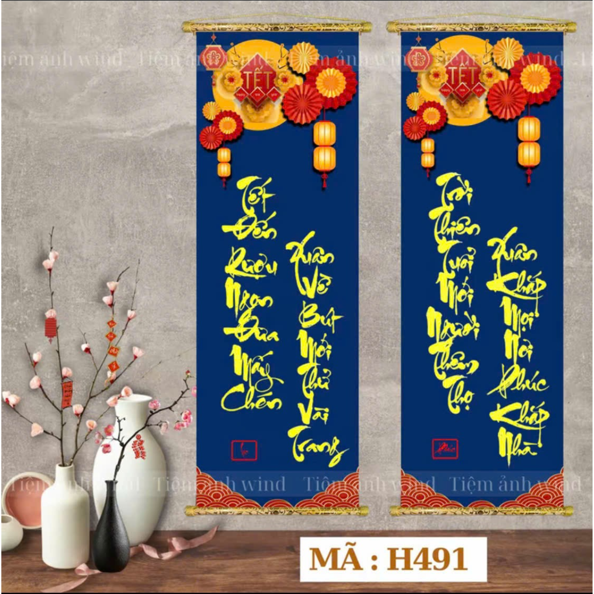 Câu đối tết năm mới vải lụa treo trang trí tết Xuân BINH NGỌ 2026