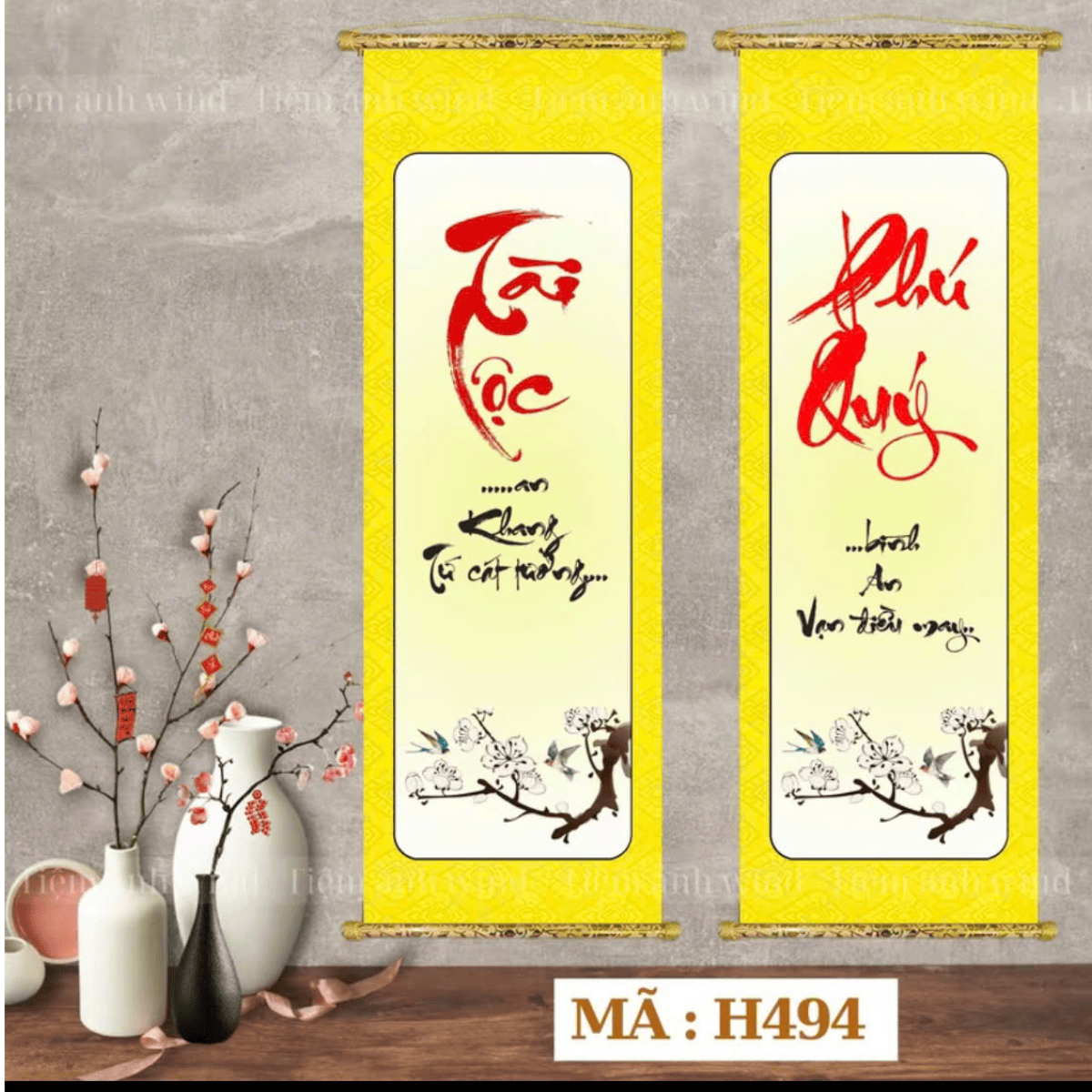 Câu đối tết năm mới vải lụa treo trang trí tết Xuân BINH NGỌ 2026