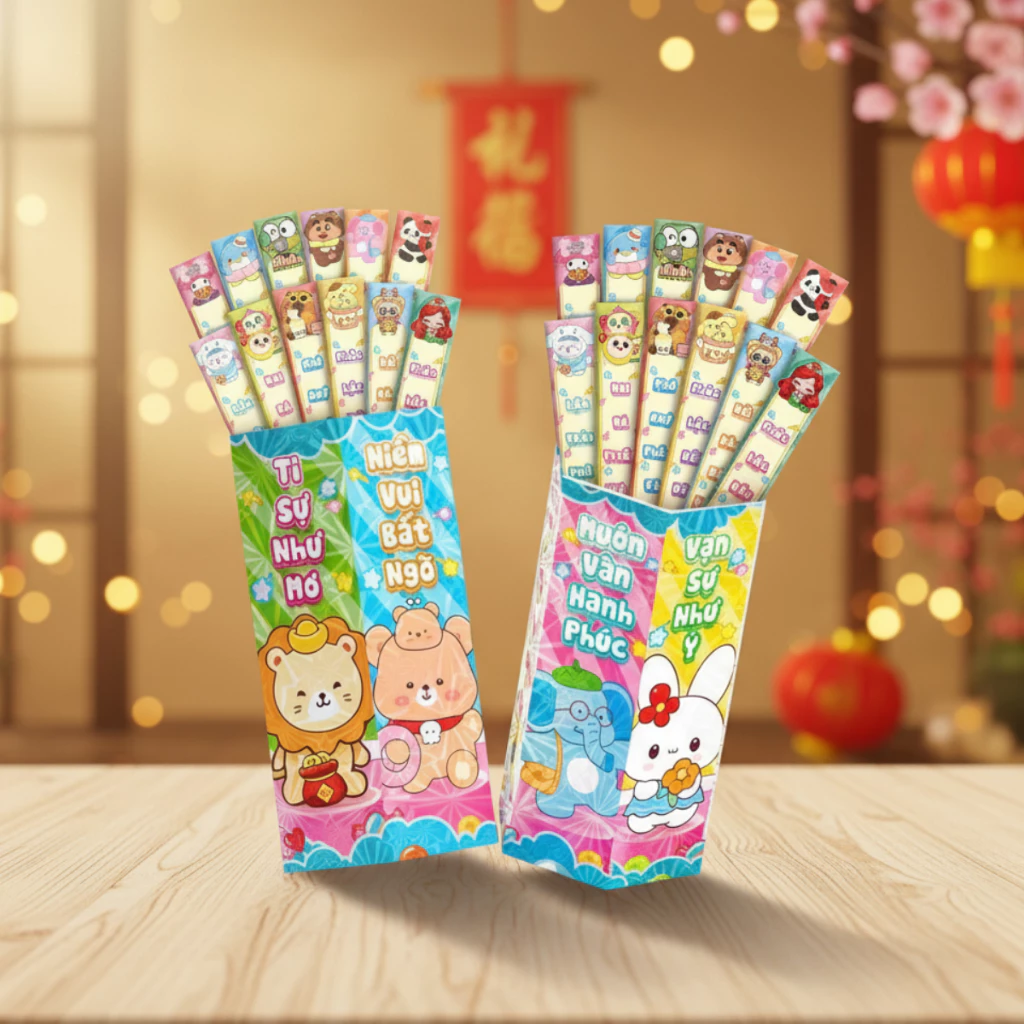 Bộ Lì Xì Gieo Quẻ Combo 5 Hộp Lì Xì 12 Quẻ Phát Lộc May Mắn Tết Bính Ngọ 2026