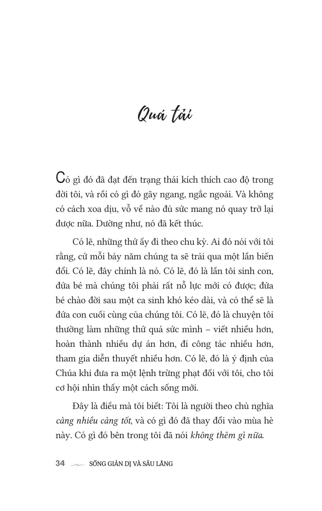 Sống Giản Dị Và Sâu Lắng