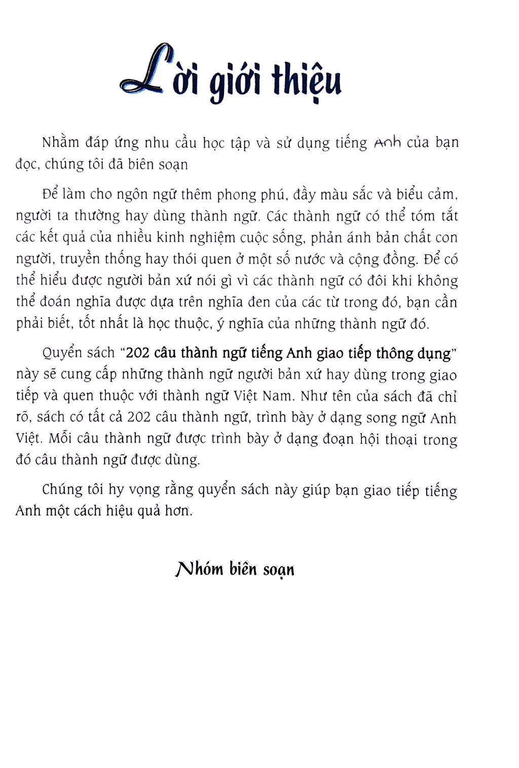 202 Thành Ngữ Tiếng Anh Giao Tiếp Thông Dụng