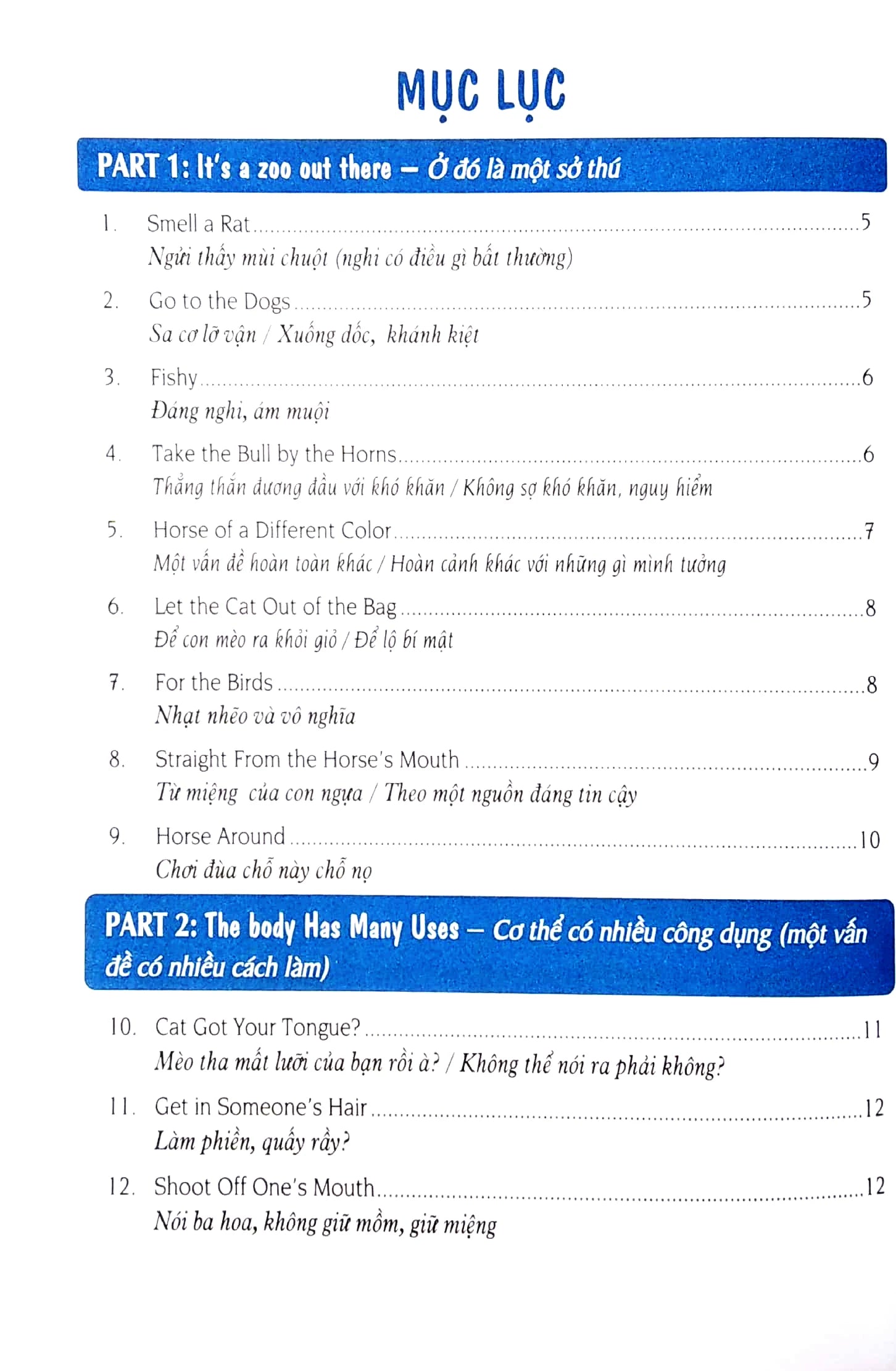 202 Thành Ngữ Tiếng Anh Giao Tiếp Thông Dụng