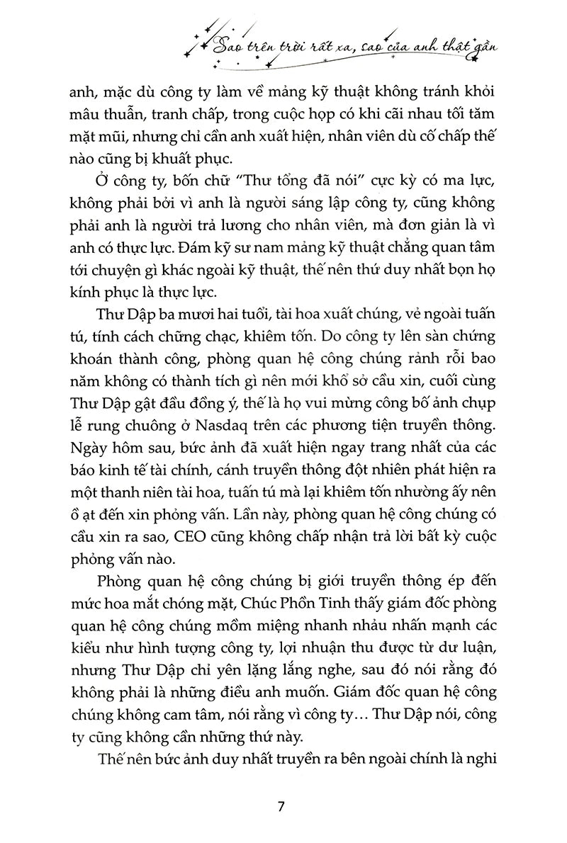 Sao Trên Trời Rất Xa, Sao Của Anh Thật Gần