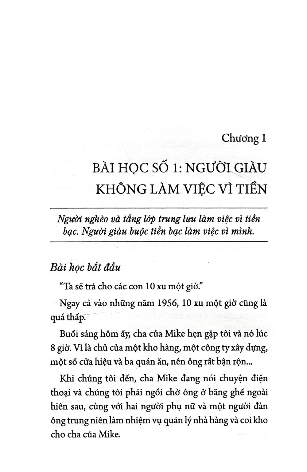Dạy Con Làm Giàu 01: Để Không Có Tiền Vẫn Tạo Ra Tiền