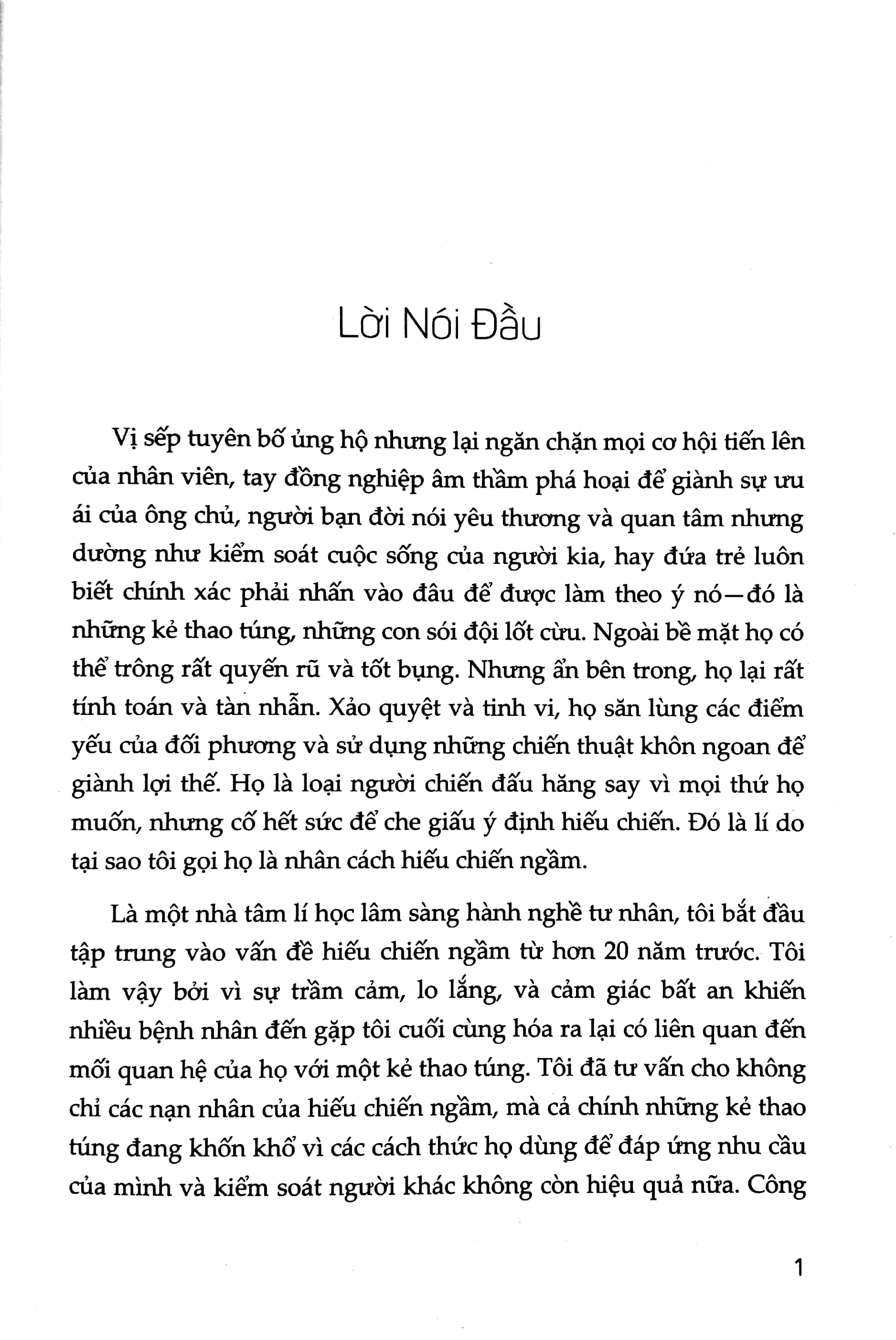 Sói Đội Lốt Cừu - Kẻ Hiếu Chiến Ngầm Và Các Thủ Thuật Thao Túng Tâm Lí
