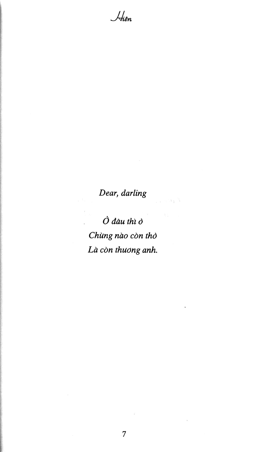 Dear, Darling