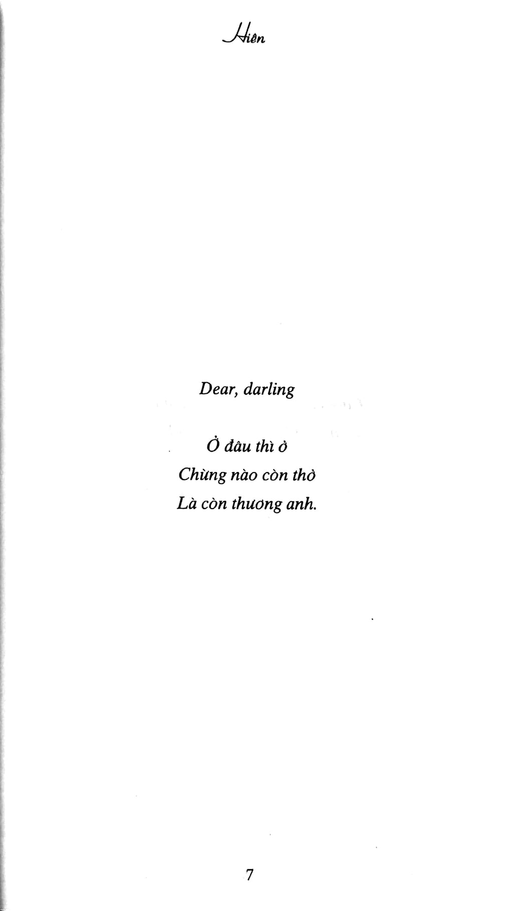 Dear, Darling