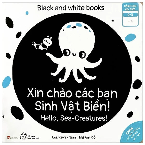 Combo 6 cuốn sách Ehon Song Ngữ Kích Thích Thị Giác Cho Bé 0-3 tuổi Black and White books