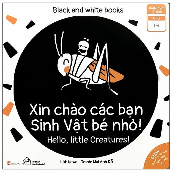 Combo 6 cuốn sách Ehon Song Ngữ Kích Thích Thị Giác Cho Bé 0-3 tuổi Black and White books