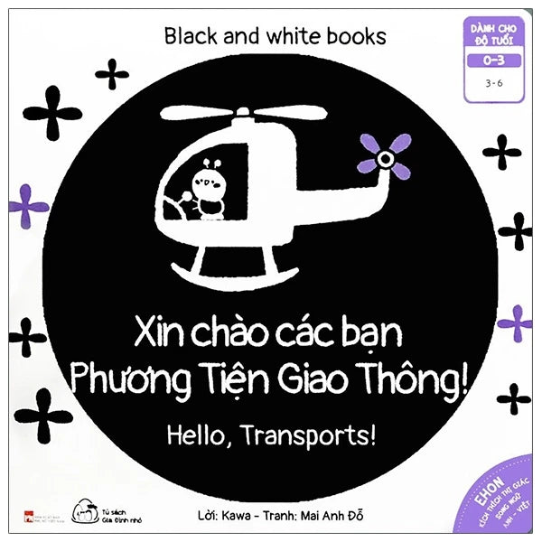 Combo 6 cuốn sách Ehon Song Ngữ Kích Thích Thị Giác Cho Bé 0-3 tuổi Black and White books