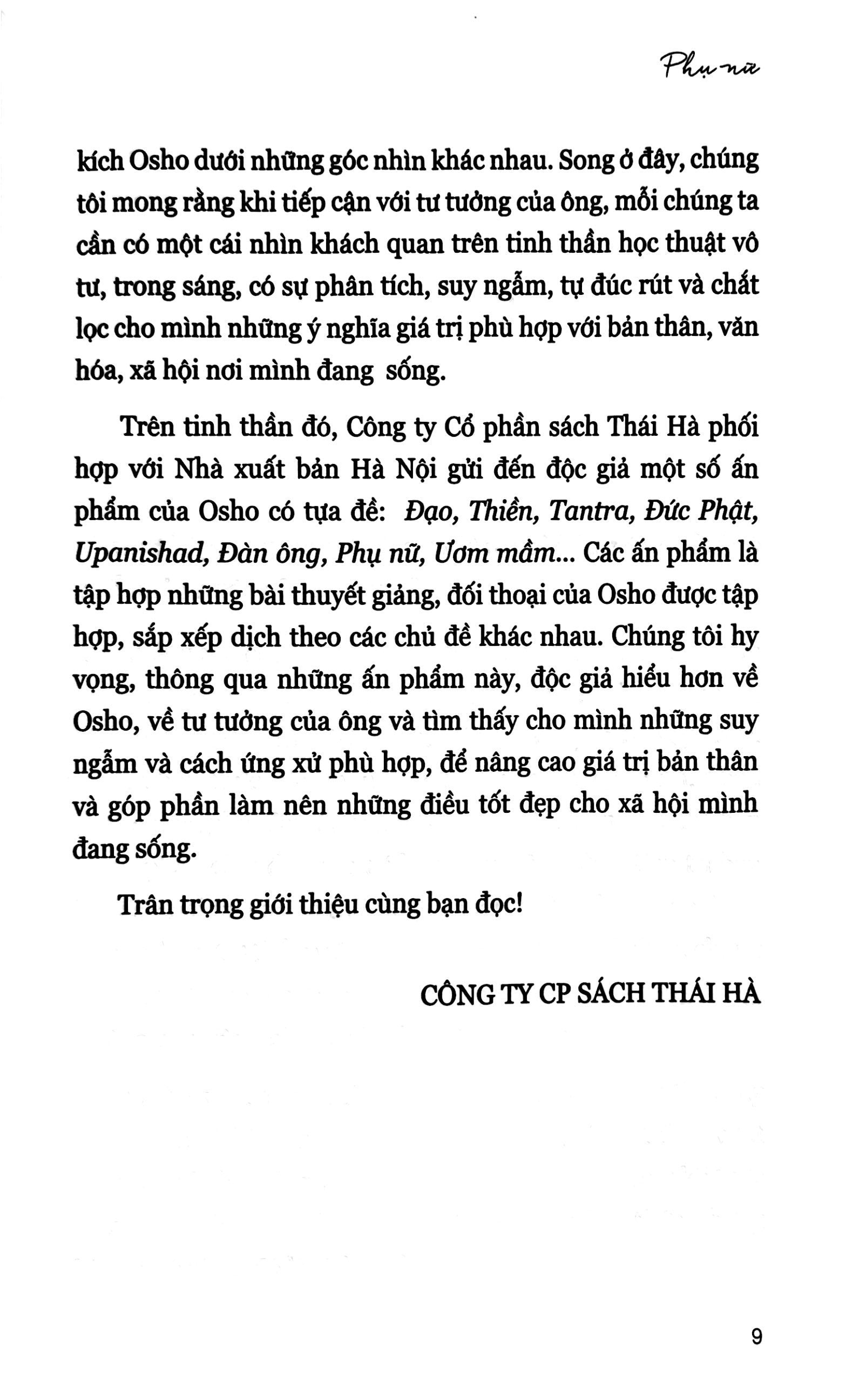 Osho Phụ Nữ - The Book Of Women