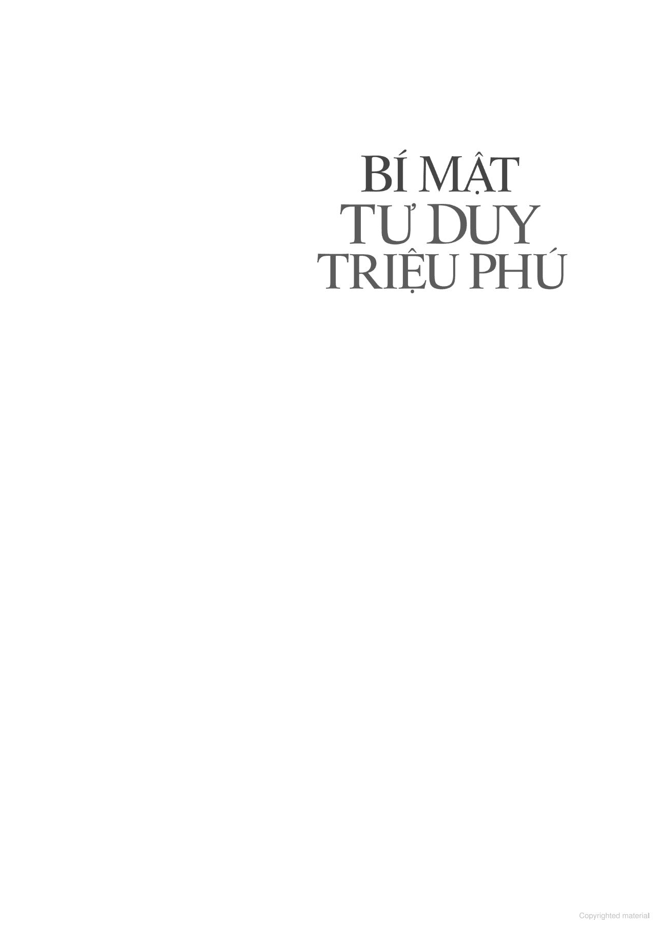 Bí Mật Tư Duy Triệu Phú