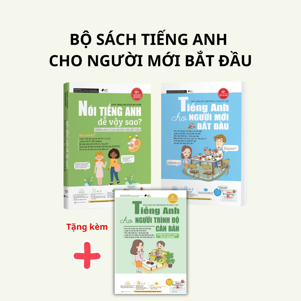 [MUA 2 TẶNG 1] Combo 2 Sách Nói Tiếng Anh Dễ Vậy Sao Và Tiếng Anh Dành Cho Người Mới Bắt Đầu