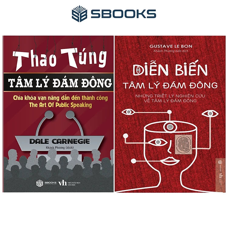 Combo 2 cuốn sách giao tiếp hay nhất 2025: Thao Túng Tâm Lý Đám Đông + Diễn Biến Tâm Lý Đám Đông - SBOOKS