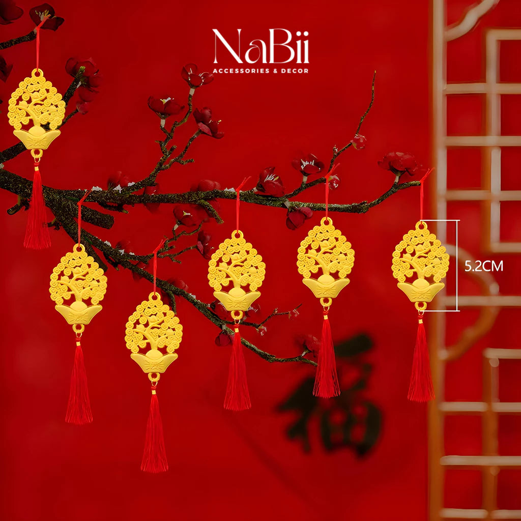 [CẦU TÀI CẦU LỘC] Combo 10 Dây Treo Trang Trí Tết 2025 (Mẫu mới), liễn trang trí cây mai, cây đào ngày tết hàng loại 1, đẹp dày dặn