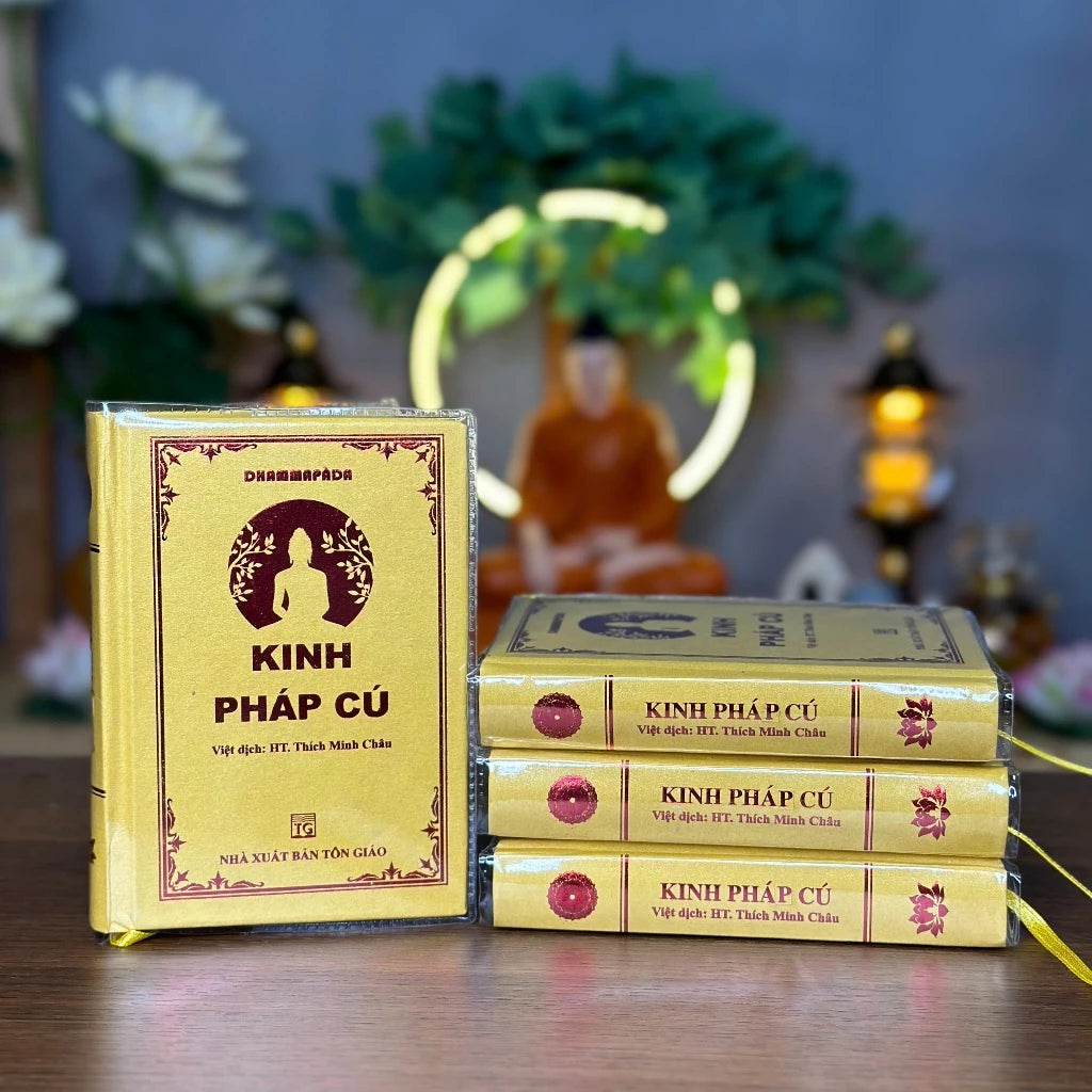 Bộ 5 cuốn kinh mini bìa cứng (Địa tạng + Từ Bi Sám Hối + Pháp Cú + Vô Lượng Thọ +Phổ Môn)