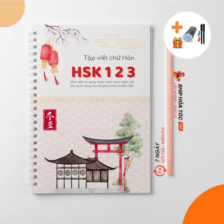 Sổ tay 300 chữ Hán phồn thể thông dụng - Vở luyện viết tiế.ng Trung