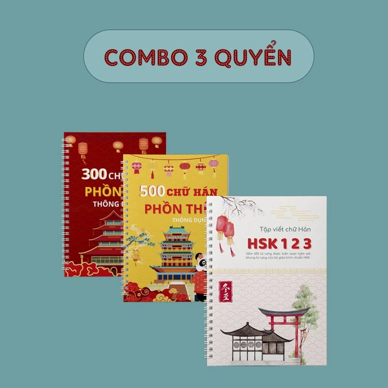 Sổ tay 300 chữ Hán phồn thể thông dụng - Vở luyện viết tiế.ng Trung