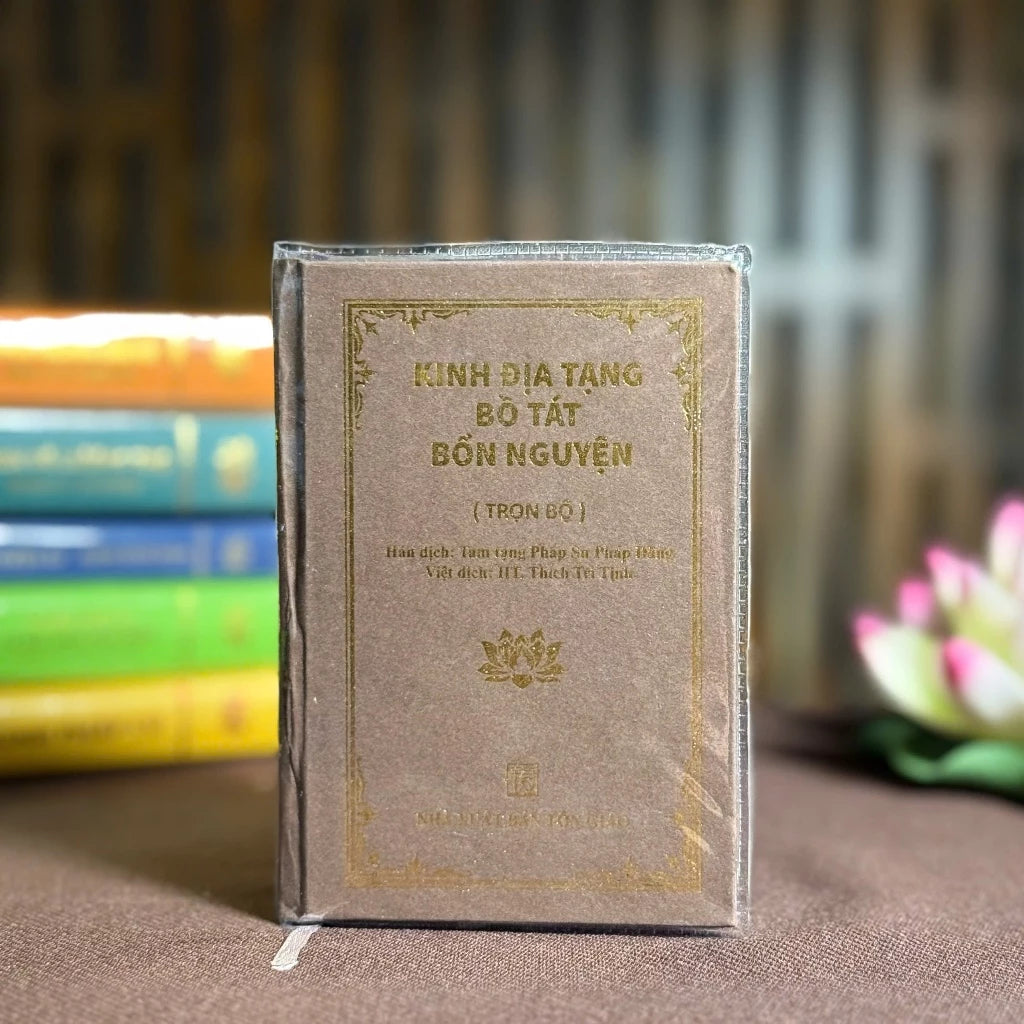 Bộ 5 cuốn kinh mini bìa cứng (Địa tạng + Từ Bi Sám Hối + Pháp Cú + Vô Lượng Thọ +Phổ Môn)