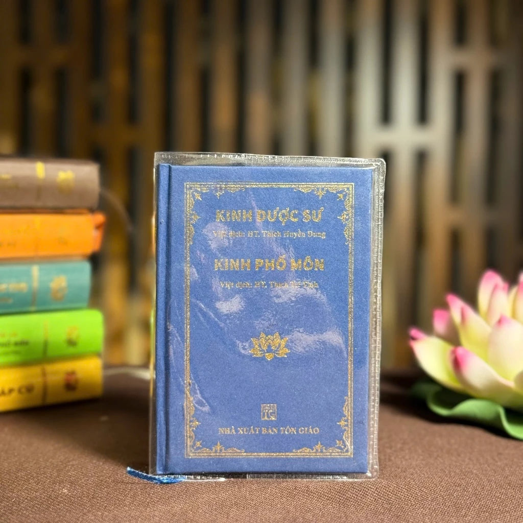 Bộ 5 cuốn kinh mini bìa cứng (Địa tạng + Từ Bi Sám Hối + Pháp Cú + Vô Lượng Thọ +Phổ Môn)