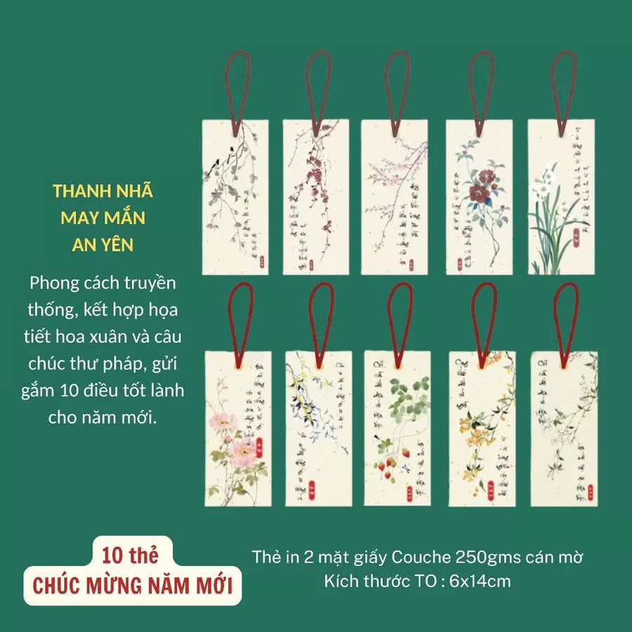 Bộ 8 mẫu Lì xì Vạn Niên may mắn, thịnh vượng, mẫu thiết kế, cán mờ sang trọng - vpp Doremon